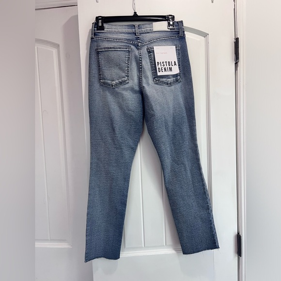 Pistola Blue Monroe Cropped Cigarette Distressed Details Size 27 NEW - Picture 2 of 5